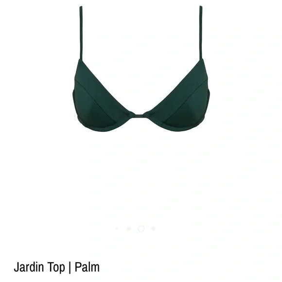 Myra Swim Two Piece Set NWT, Size S Jardin top paired w Hugo bottoms, Color Palm - Picture 2 of 13